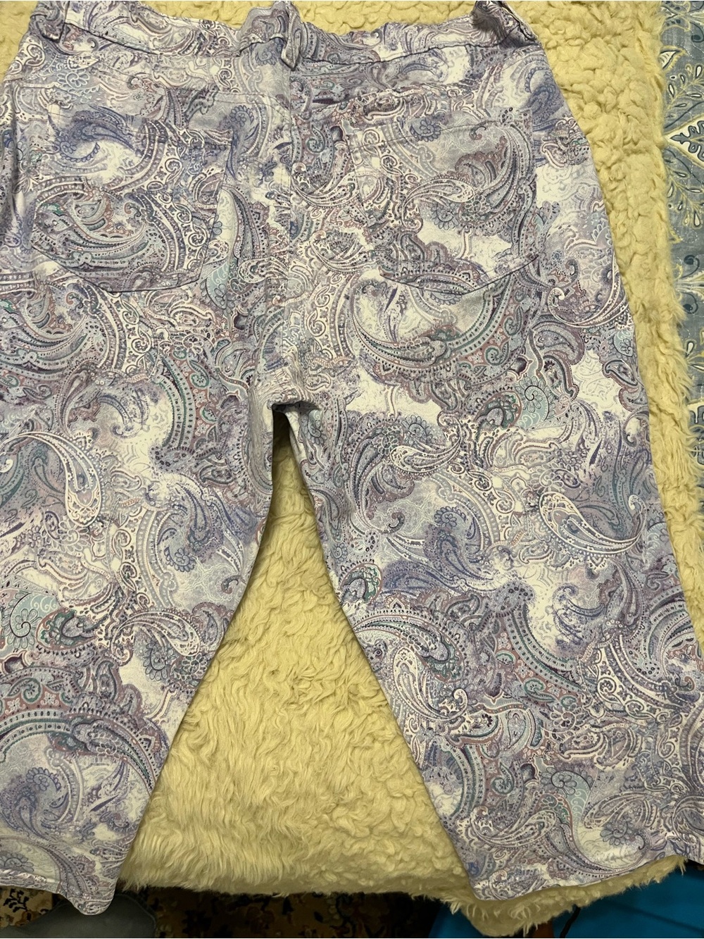 Gloria Vanderbilt Lavender Paisley Cropped Jeans
